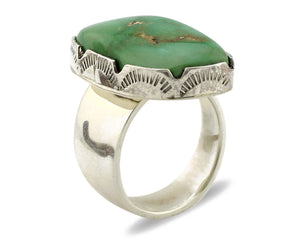 Navajo Ring 925 Silver Royston Turquoise Signed Lee Bennette C.80's