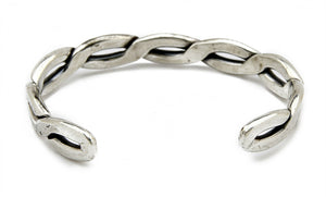 Navajo TAHE Multi Strand Handmade 925 SOLID Sterling Silver Cuff Bracelet