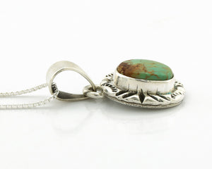 Navajo Necklace 925 Silver Kingman Turquoise Artist Signed Gecko C.80's