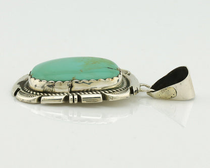 Navajo Necklace .925 Silver Arizona Turquoise Signed Jon McCray C.1980's