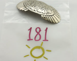 Navajo Hair Clip Barrette .925 Silver Hand Stamped Artist Signed C Montoya C80s