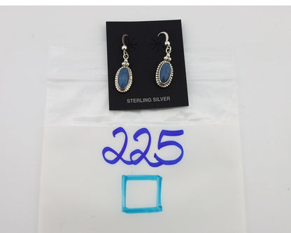 Navajo Earrings 925 Silver Natural Royal Blue Lapis Native American Artist C90s