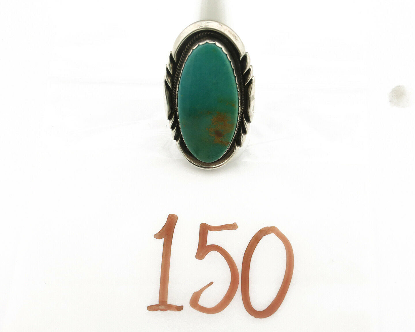 Navajo Ring .925 Silver Arizona Turquoise Artist Native American C.80's