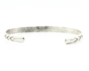 Navajo Bracelet .925 Silver Hand Stamped Arrow Head Artist Begay & Montoya C80s