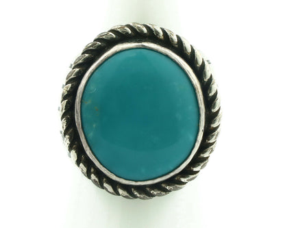 Navajo Ring .925 Silver Blue Turquoise Artist Doug Zachary C.80's