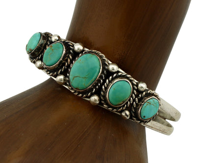 Women's Navajo .925 Silver Turquoise Mountain Native American Artist C.80's