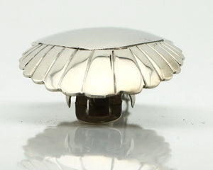 Navajo Hair Clip Barrette .925 Silver Hand Stamped Artist Signed C Montoya C80s