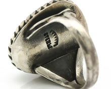 Navajo Ring .925 Silver Natural Blue Turquoise Native American Artist C.80's