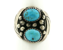 Navajo Ring .925 Silver Turquoise Mountain Artist Native American C.80's