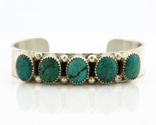 Navajo Bracelet .925 Silver Natural Turquoise Signed C Jones C.80's