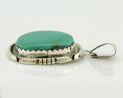 Navajo Necklace .925 Silver Arizona Turquoise Signed Jon McCray C.1980's