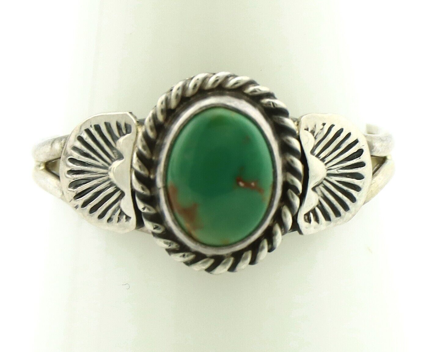 Navajo Ring 925 Silver Natural Blue Turquoise Native Artist C.80's