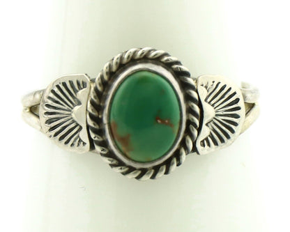 Navajo Ring 925 Silver Natural Blue Turquoise Native Artist C.80's