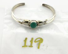 Navajo Bracelet .925 Silver Kingman Turquoise Native Handmade Artist Signed B