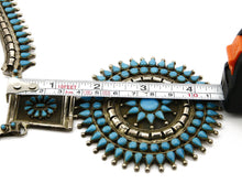 Women's Navajo Necklace .925 Silver Natural Mined Turquoise Handmade Old Pawn