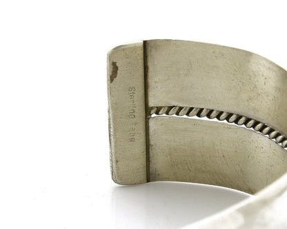 Women's Bracelet .925 Silver 2 Row Handmade Cuff C.80's