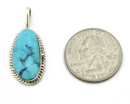 Navajo Pendant .925 Silver Turquoise Artist C.80's