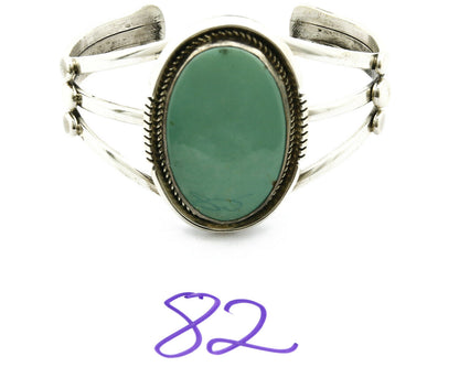 Navajo Turquoise Bracelet .925 Silver Signed Doug Zachary Cuff