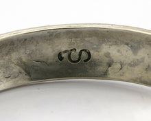 Navajo Bracelet .925 Silver Hand Stamped Artist Signed Stanley Bain C.80's