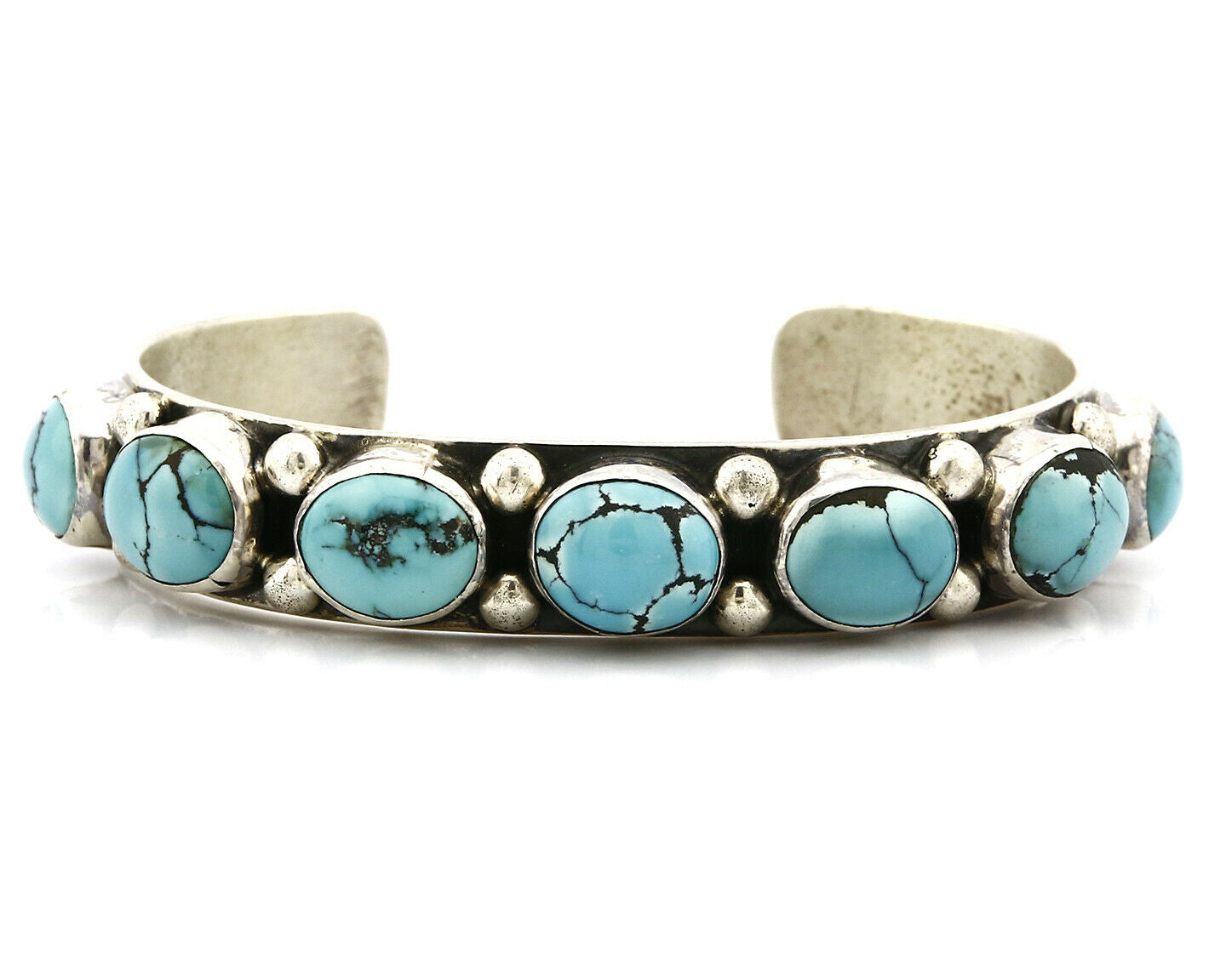 Women's Navajo Turquoise Bracelet .925 Silver Handmade Cuff C.80's