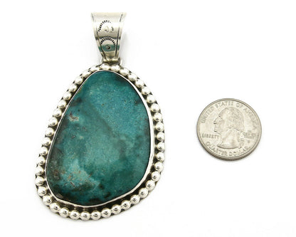 Navajo Pendant Turquoise Mountain .925 Silver Native American C.80's