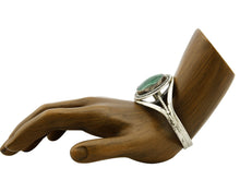 Women's Navajo Bracelet .925 Silver Natural Malachite Cuff Native American C80's
