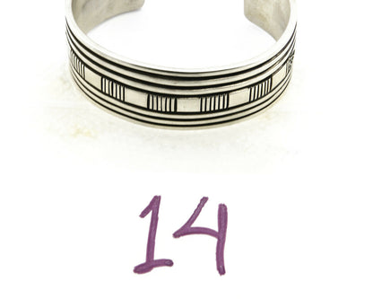 Women's Navajo Bracelet .925 Silver Handmade Cuff Signed B Morgan C.80's