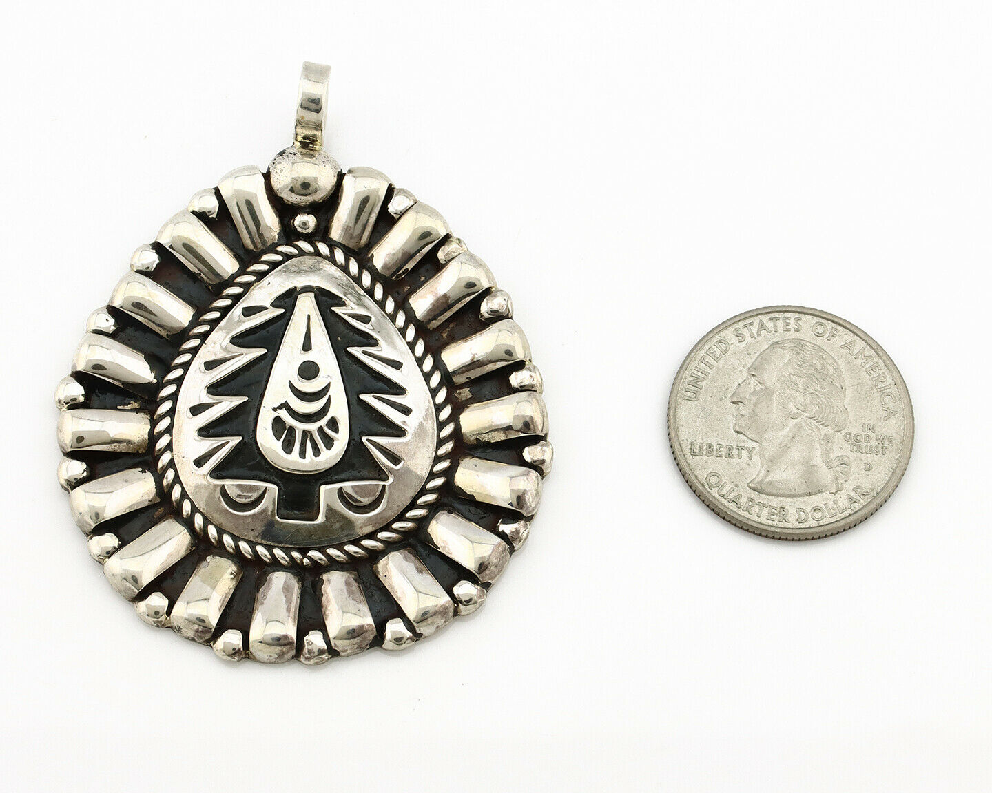 Navajo Handmade Pendant .925 Silver Signed William Singer C.80's