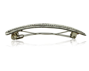 Women's Navajo Hair Clip Barrette .925 Silver Hand Stamped Native Artist C.80's