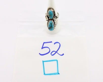 Navajo Handmade Ring 925 Silver Natural Blue Turquoise Native American C.80's