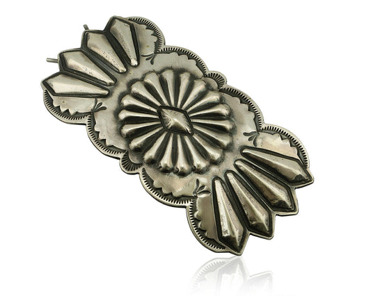 Women's Navajo Hair Clip .925 Silver Handmade Native Artist C.80's