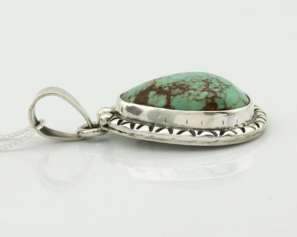 Navajo Necklace .925 Silver Kingman Turquoise Signed Tepee C.1980's