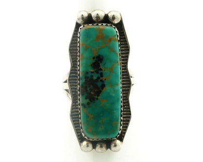 Navajo Ring .925 Silver Natural Aqua Turquoise Signed D C.80's