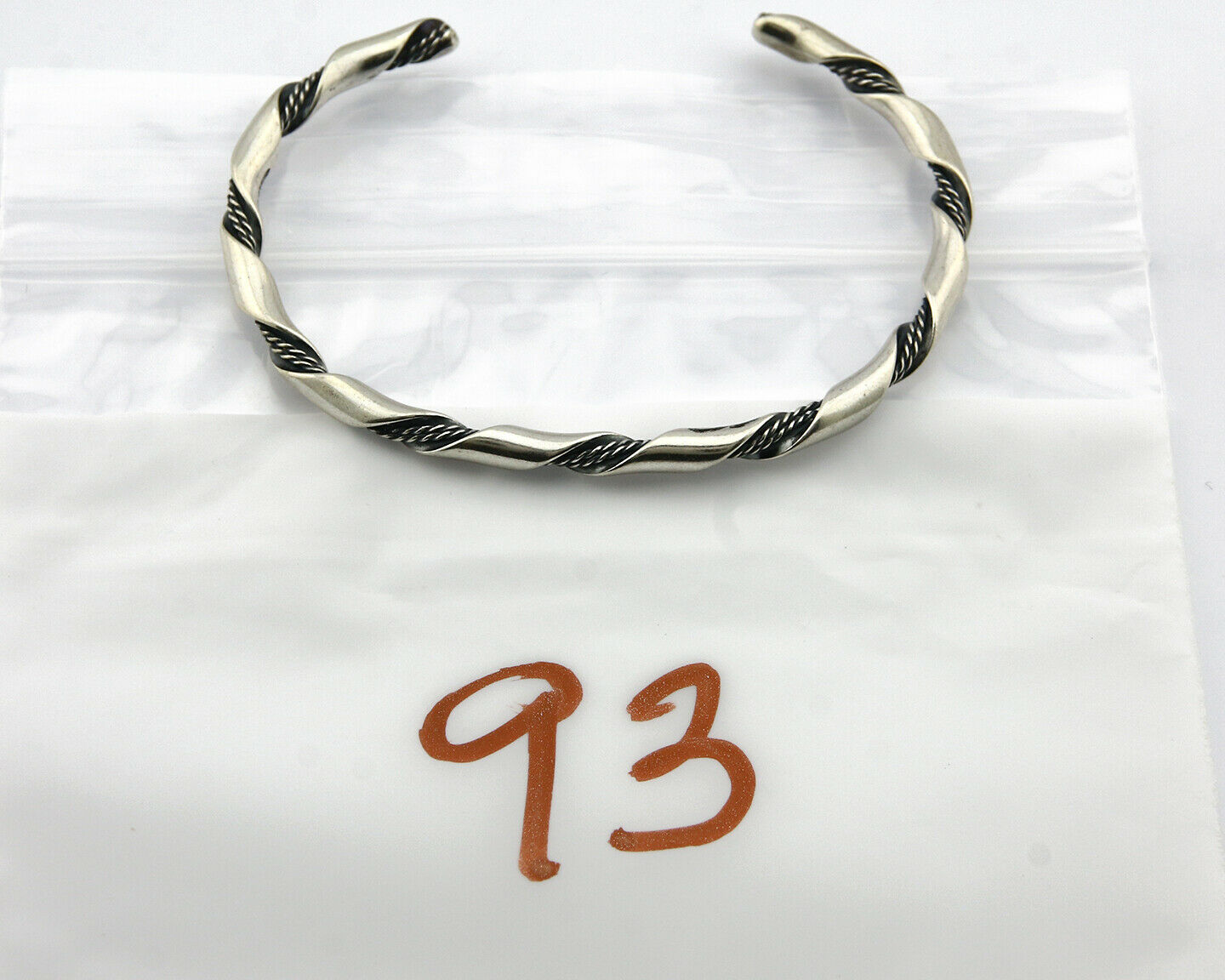 Navajo Handmade Bracelet .925 Silver Native Artist Se C.80's