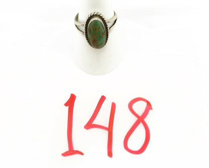 Navajo Ring .925 Silver Manassas Turquoise Artist Native American C.1980's