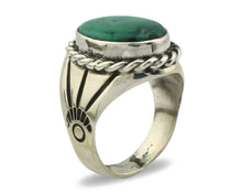 Navajo Ring .925 Silver Blue Green Southwest Turquoise Native Artist C.80's