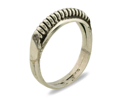 Navajo Ring .925 Silver Size 6.0 Handmade Native American Artist C.1980s