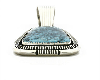 C. 1980's-90's Navajo Artist Begay Natural Turquoise 925 Silver Handmade Pendant