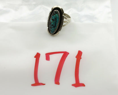 Navajo Ring .925 Silver Spiderweb Native American Artist Signed B C.1980's