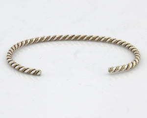 Navajo Bracelet .925 Silver Braided Twisted Artist Tahe C80's