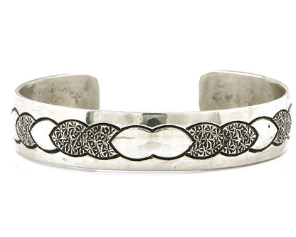 Women's Navajo Bracelet .925 Silver Handmade Cuff Native American Artist C.1980s
