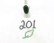 Navajo Ring 925 Silver Natural Malachite Artist Signed William Denetdale C80s