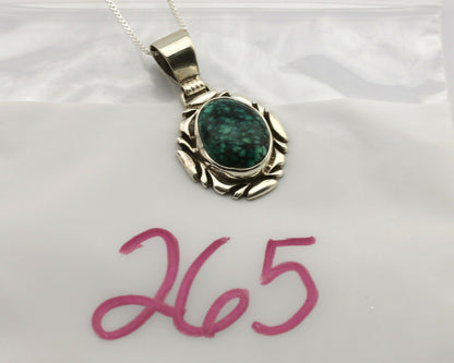 Navajo Necklace .925 Silver Spiderweb Turquoise Signed Setting Sun C.80's