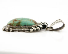 Navajo Kingman Turquoise Pendant .925 Silver Native American Artist C.80's