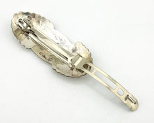 Navajo Hair Clip Barrette .925 Silver Hand Stamped Artist Signed C Montoya C80s
