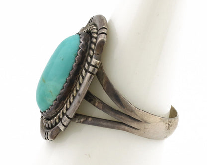 Navajo Ring 925 Silver Turquoise Artist Signed C.80's