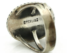 Navajo Ring 925 Silver Turq Mtn Turquoise Native American Artist C.80's