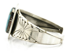 Navajo Bracelet .925 Silver Handmade Overlay Pattern Cuff Signed C.80's