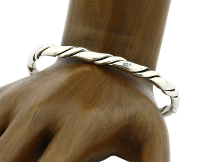 Women's Navajo Bracelet .925 Silver Montoya Brand Hand Wound Cuff