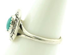 Navajo Ring .925 Silver Natural Blue Turquoise Artist Signed SN C.80's